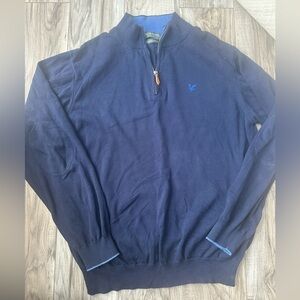 Lyle & Scott Men's 1/4 Zip Pullover Knit  Sweater Combed Cotton Size Large